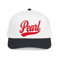 Pearl in Black Mid Profile Baseball Cap