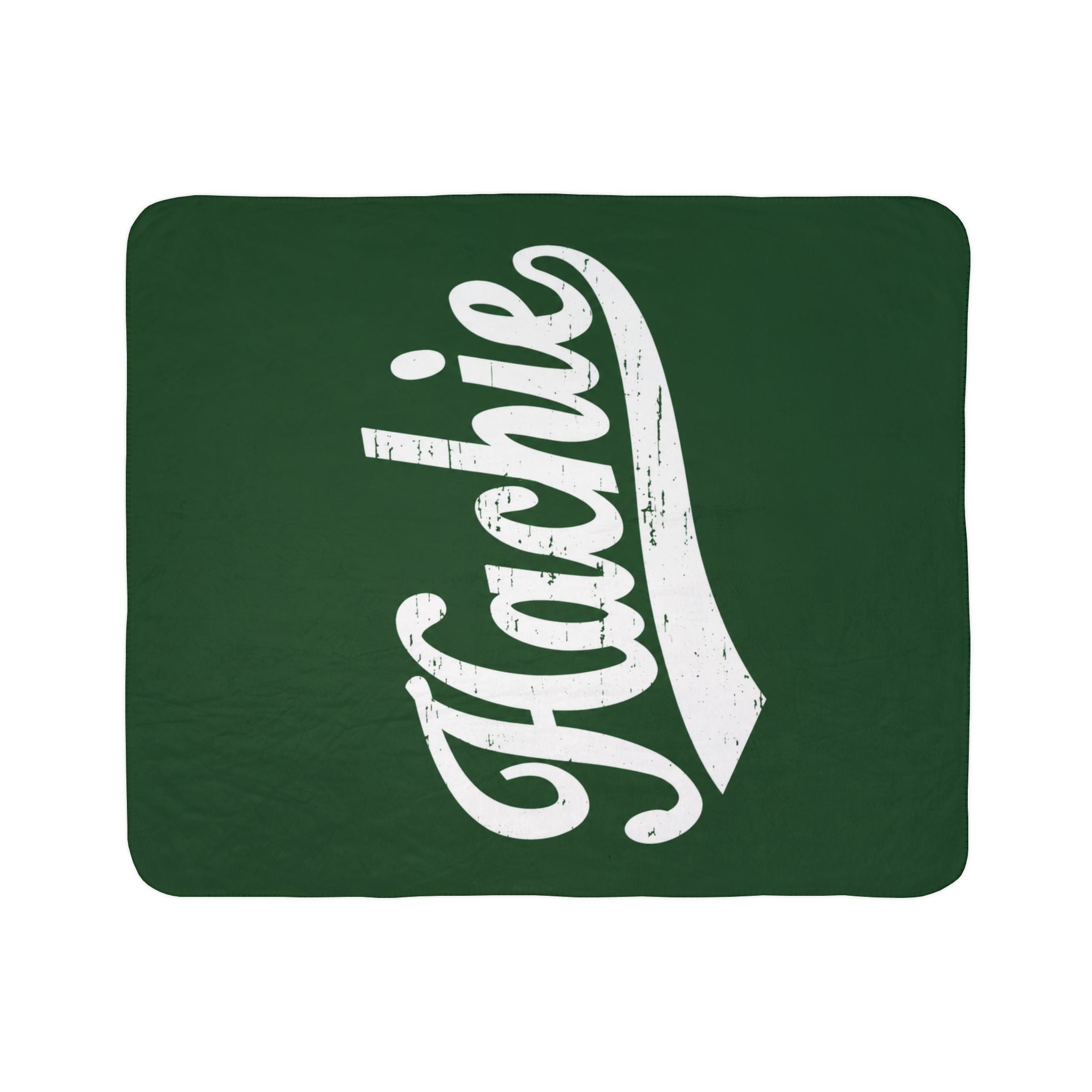 Hachie Script Sherpa Blanket