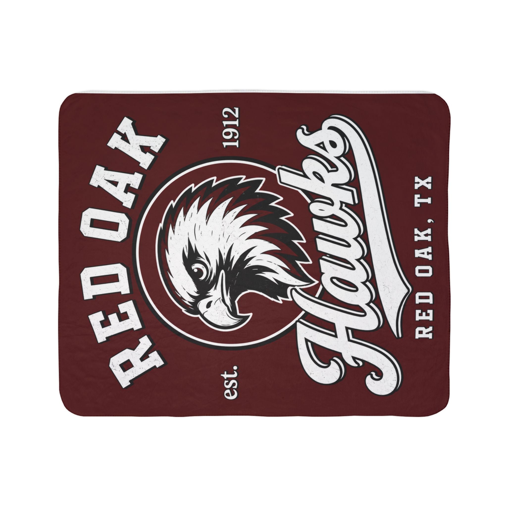 Red Oak Hawks Sherpa Blanket