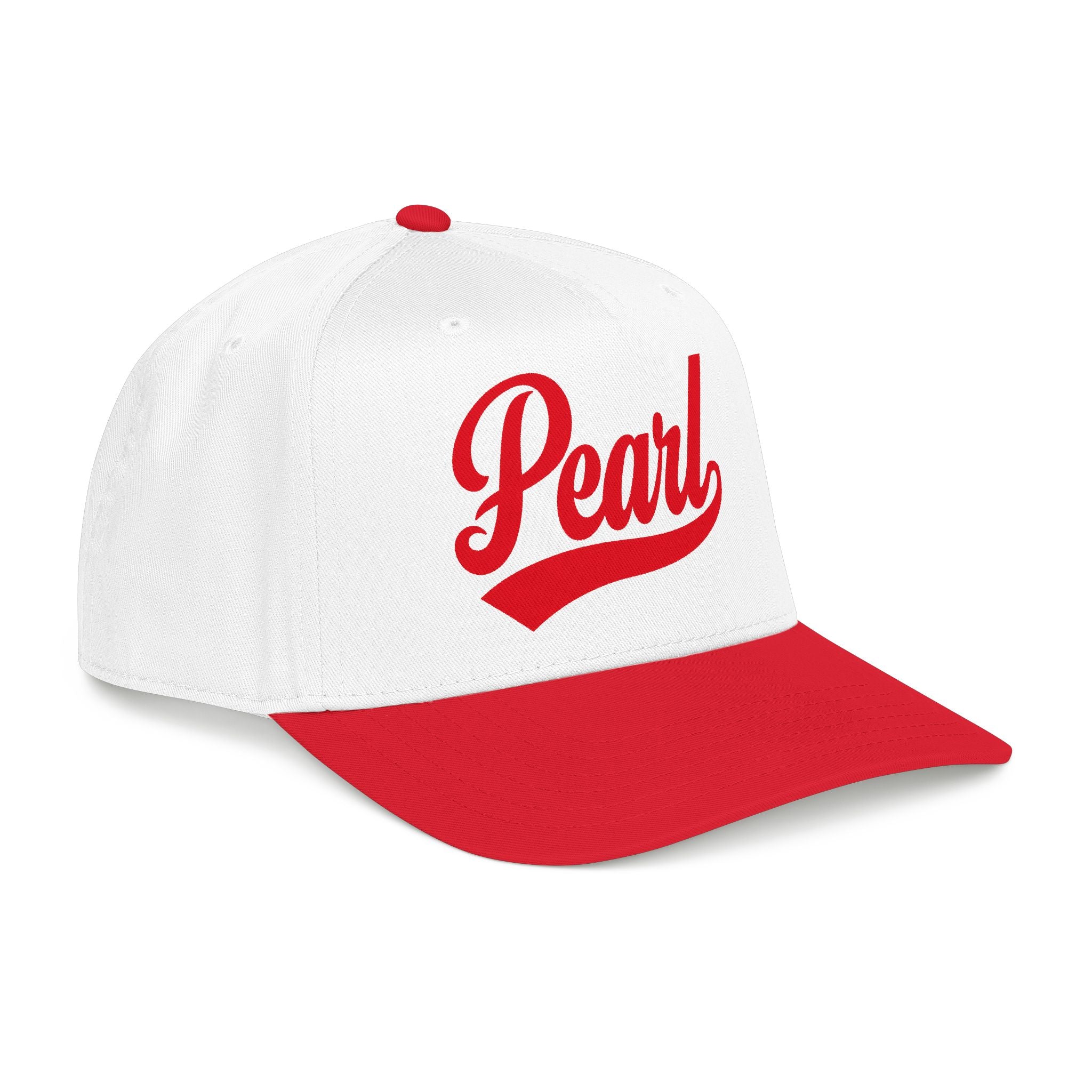 Pearl in Red Mid Profile Baseball Cap