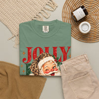 Leopard Jolly Santa Comfort Colors T-shirt