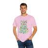 Preppy Christmas Tree with Bow Comfort Colors Tee