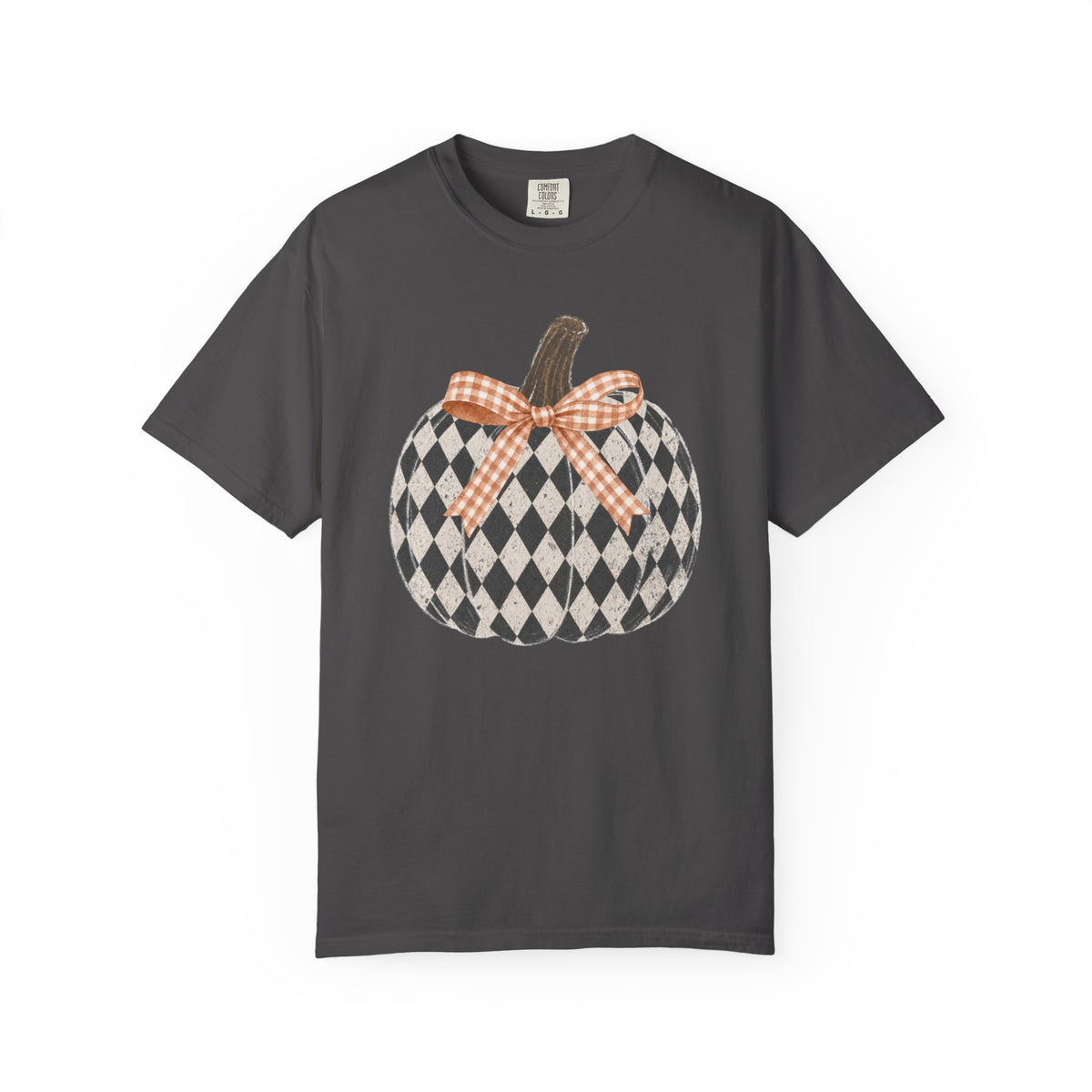 Checkered Pumpkin Comfort Colors T-shirt