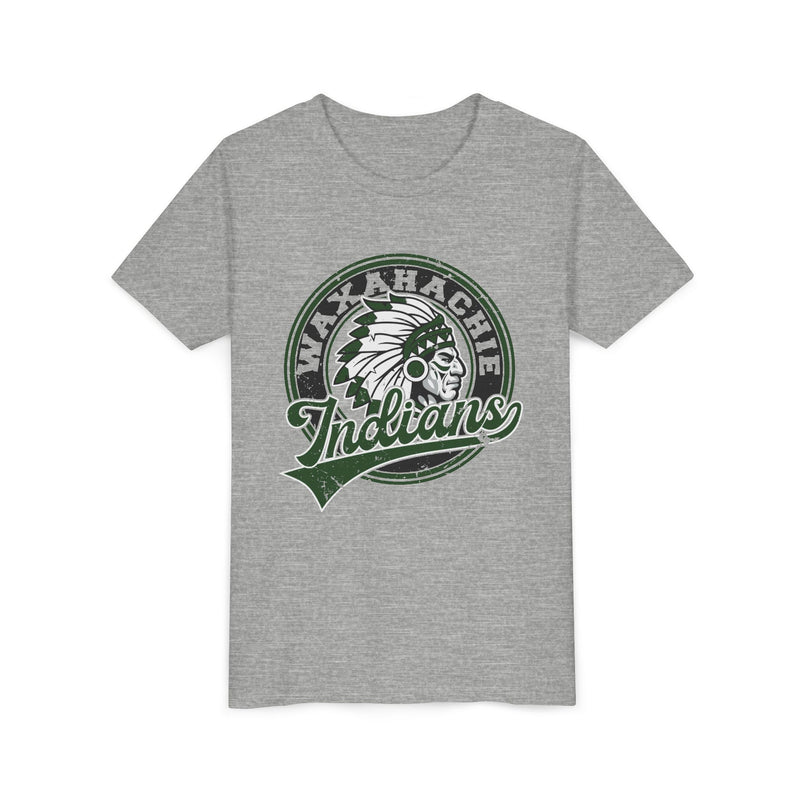YOUTH Waxahachie Indians Vintage Mascot Bella Canvas T-Shirt