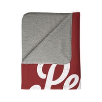 Pearl Script Sherpa Blanket