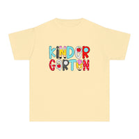 YOUTH Kindergarten School Font Comfort Colors Tee