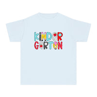 YOUTH Kindergarten School Font Comfort Colors Tee
