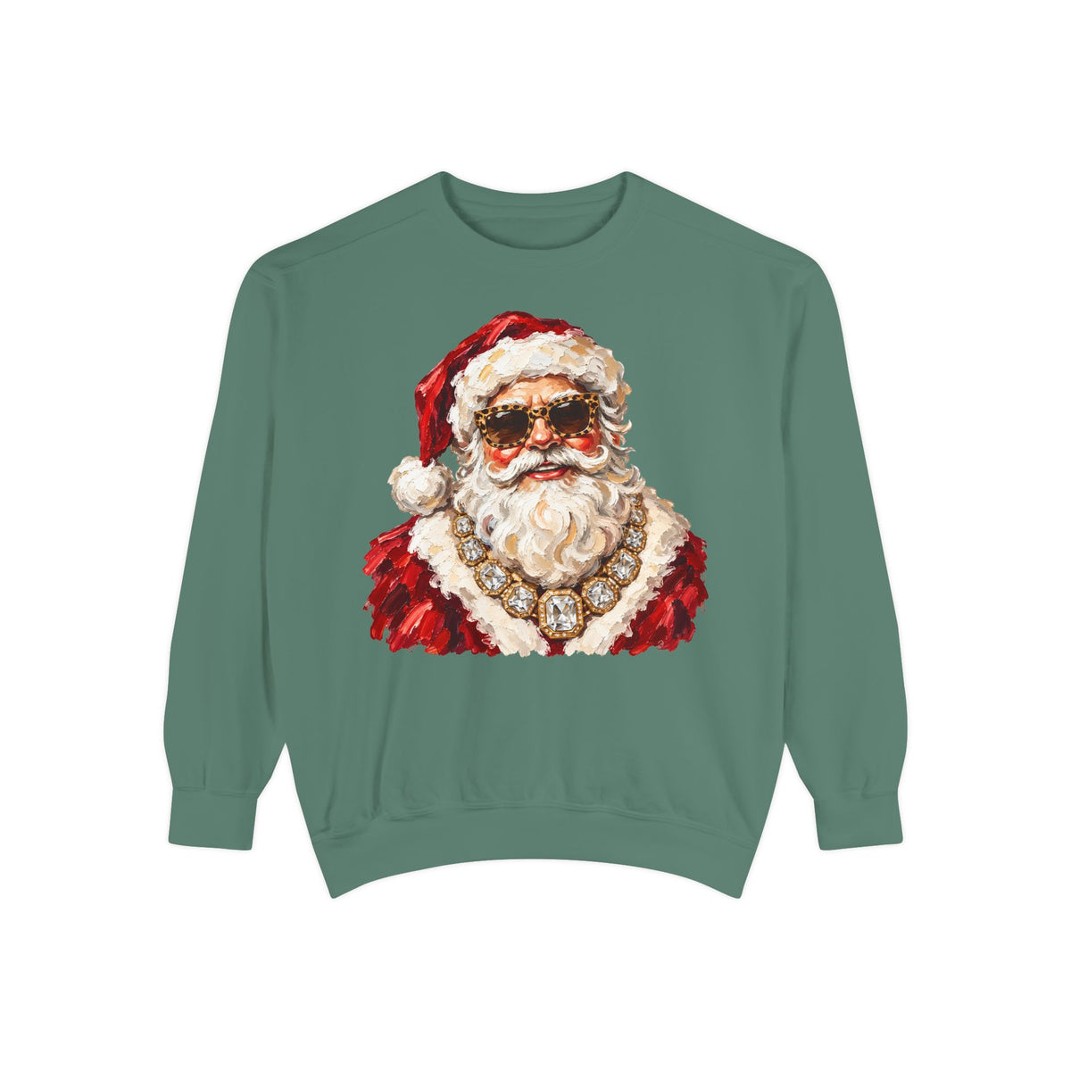 Glam Santa Comfort Colors Sweatshirt