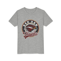 YOUTH Red Oak Hawks Vintage Mascot Bella Canvas T-Shirt
