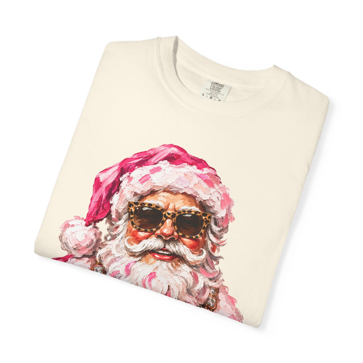 Pink Glam Santa Comfort Colors T-shirt