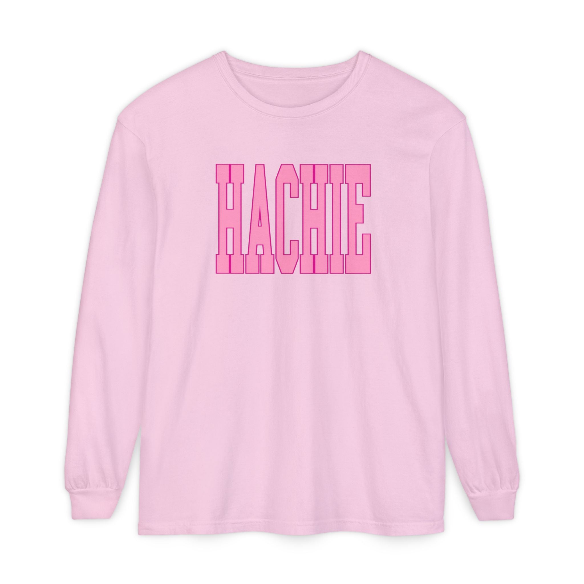 Pink Hachie Comfort Colors Long Sleeve Tee