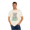Preppy Christmas Tree with Bow Comfort Colors Tee
