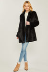 Woven Solid Teddy Collar Coat