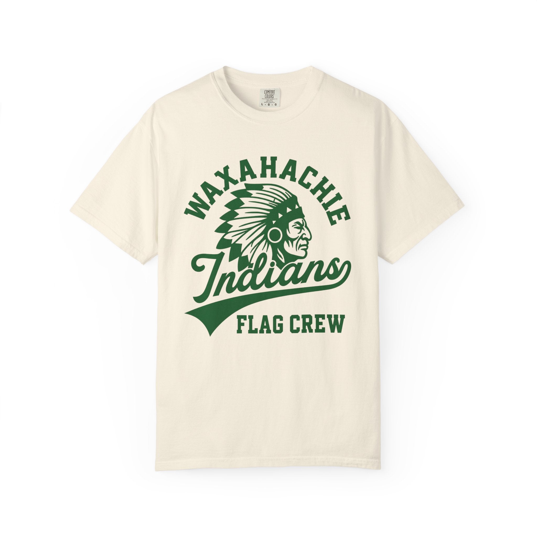 Waxahachie Indians Flag Crew Comfort Colors T-Shirt