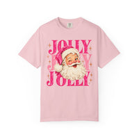 Pink Jolly Santa Comfort Colors T-shirt