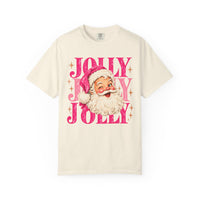 Pink Jolly Santa Comfort Colors T-shirt