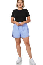 Plus Windbreaker Smocked Waistband Shorts with Built In Briefs