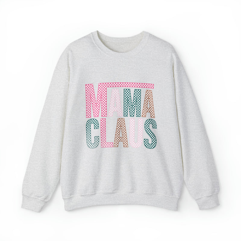 Mama Claus Checkered Crewneck Sweatshirt