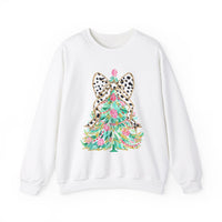 Preppy Christmas Tree with Bow Sweatshirt