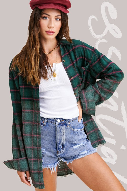 Vintage Plaid Faded Shirt
