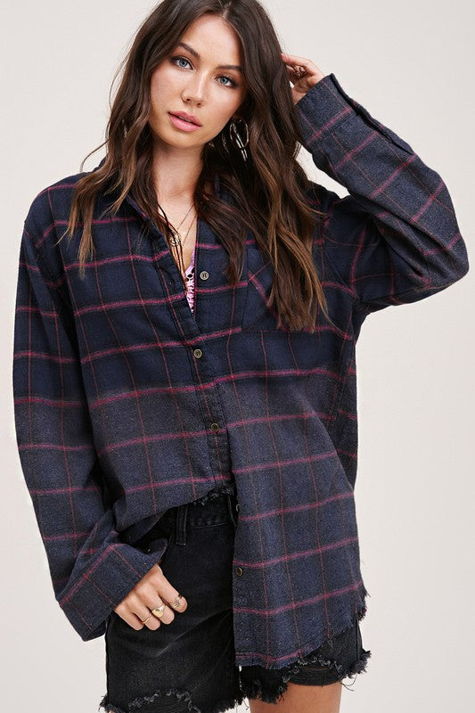 Vintage Plaid Faded Shirt