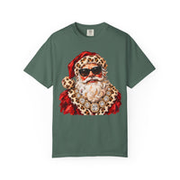 Leopard Glam Santa Comfort Colors T-shirt