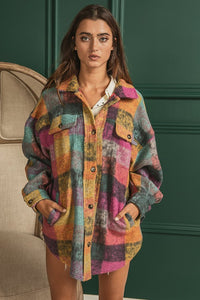 Multicolor Check Shirt Jacket