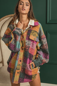 Multicolor Check Shirt Jacket