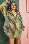 Multicolor Check Shirt Jacket