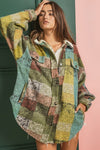 Multicolor Check Shirt Jacket