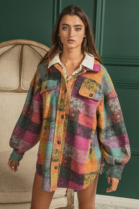 Multicolor Check Shirt Jacket