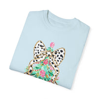 Preppy Christmas Tree with Bow Comfort Colors Tee