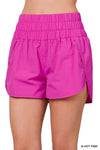 Smocked Windbreaker Shorts