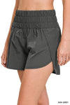 Smocked Windbreaker Shorts