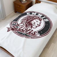 Ennis Lions Vintage Mascot Velveteen Blanket