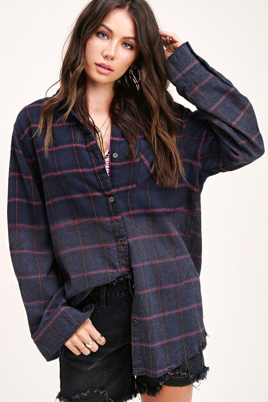 Vintage Plaid Faded Shirt