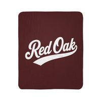 Red Oak Script Sherpa Blanket