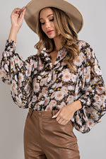 FLORAL PRINT BLOUSE TOP