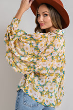 FLORAL PRINT BLOUSE TOP