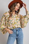 FLORAL PRINT BLOUSE TOP