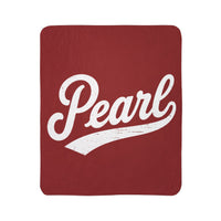 Pearl Script Sherpa Blanket