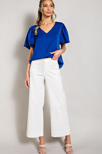 V-Neck Puff Sleeve Top