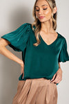 V-Neck Puff Sleeve Top