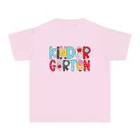 YOUTH Kindergarten School Font Comfort Colors Tee