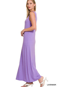 Sleeveless Scoop Neck Maxi Dress