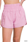 Windbreaker Smocked Waistand Shorts with Built In Briefs