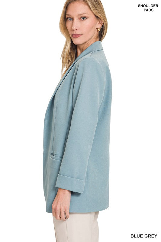 Long Sleeve Open Front Classic Blazer