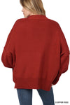 Side Slit Oversized Sweater