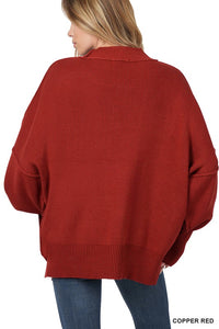 Side Slit Oversized Sweater