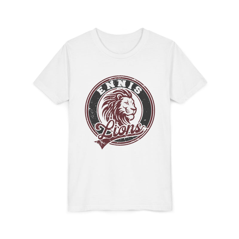 YOUTH Ennis Lions Vintage Mascot Bella Canvas T-Shirt